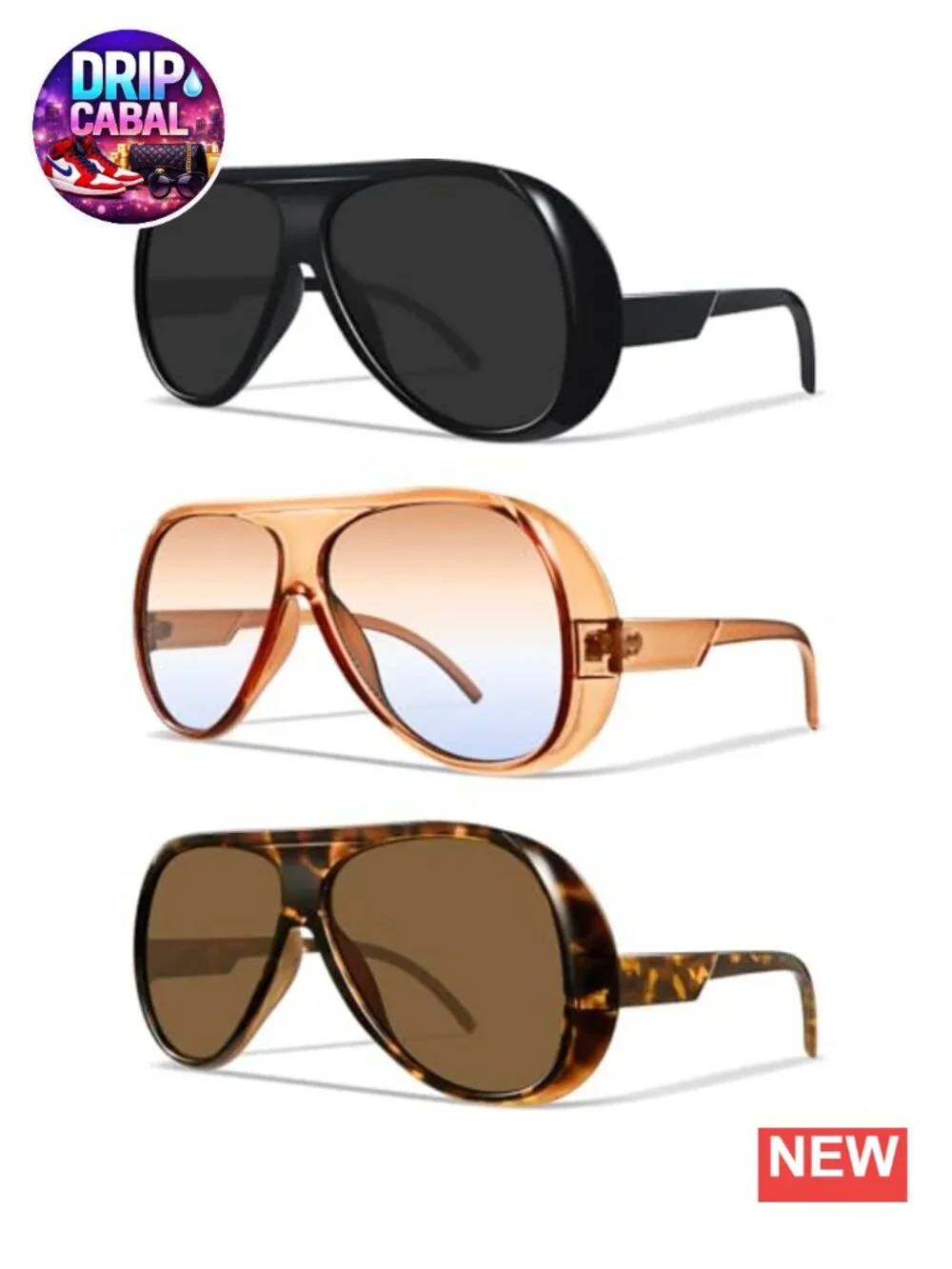 Retro Oversized Square Aviator Sunglasses for Women UV400 Polarized Driving